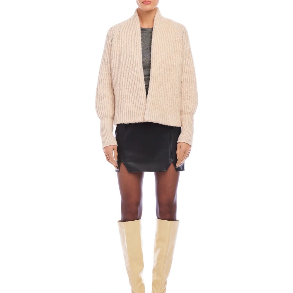 FIFTEEN TWENTY Cely Cream Blush Open Front Cardigan Sweater